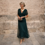Brittany | Off-Shoulder Chiffon Mermaid Maxi Dress