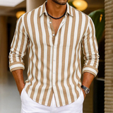 Justin | Striped Linen Vacation Shirt