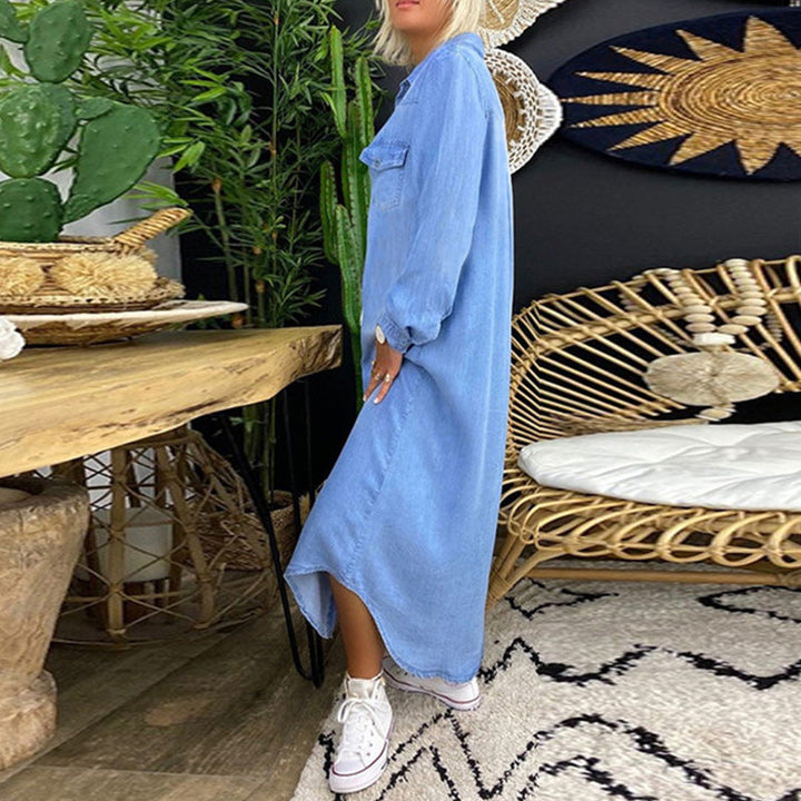 Glenda | Washed Denim Shirt Dress