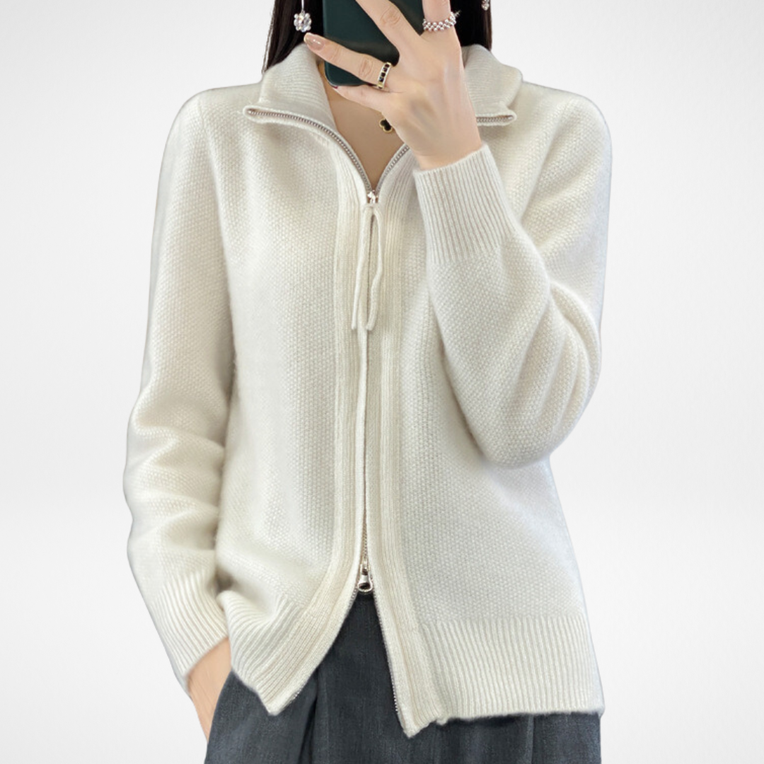 Céleste | Minimalist Zip Knit Sweater