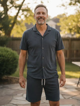 Beau | Velvet Corduroy Shirt & Shorts Set