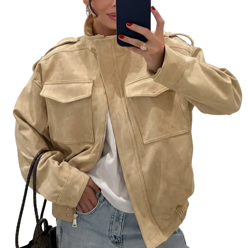Vivienne | Structured Stand Collar Casual Jacket