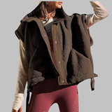 Camille | Cozy Fleece Button-Down Vest
