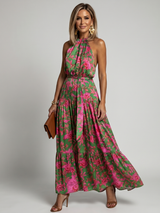 Sonia | Draped Halter Midi Dress