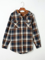 Vivienne | Sherpa-Lined Plaid Hooded Jacket