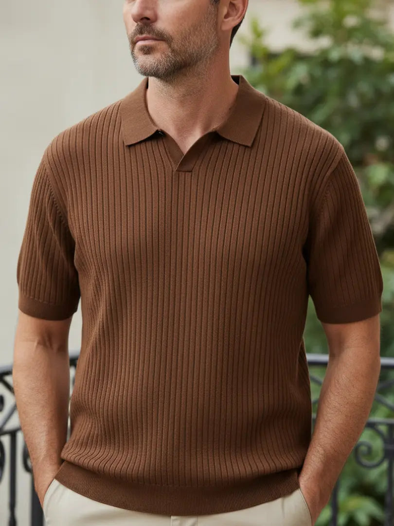 Worth | Ribbed Knit Polo