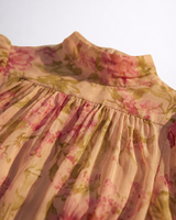 Delaney | Watercolor Floral Chiffon Maxi Dress