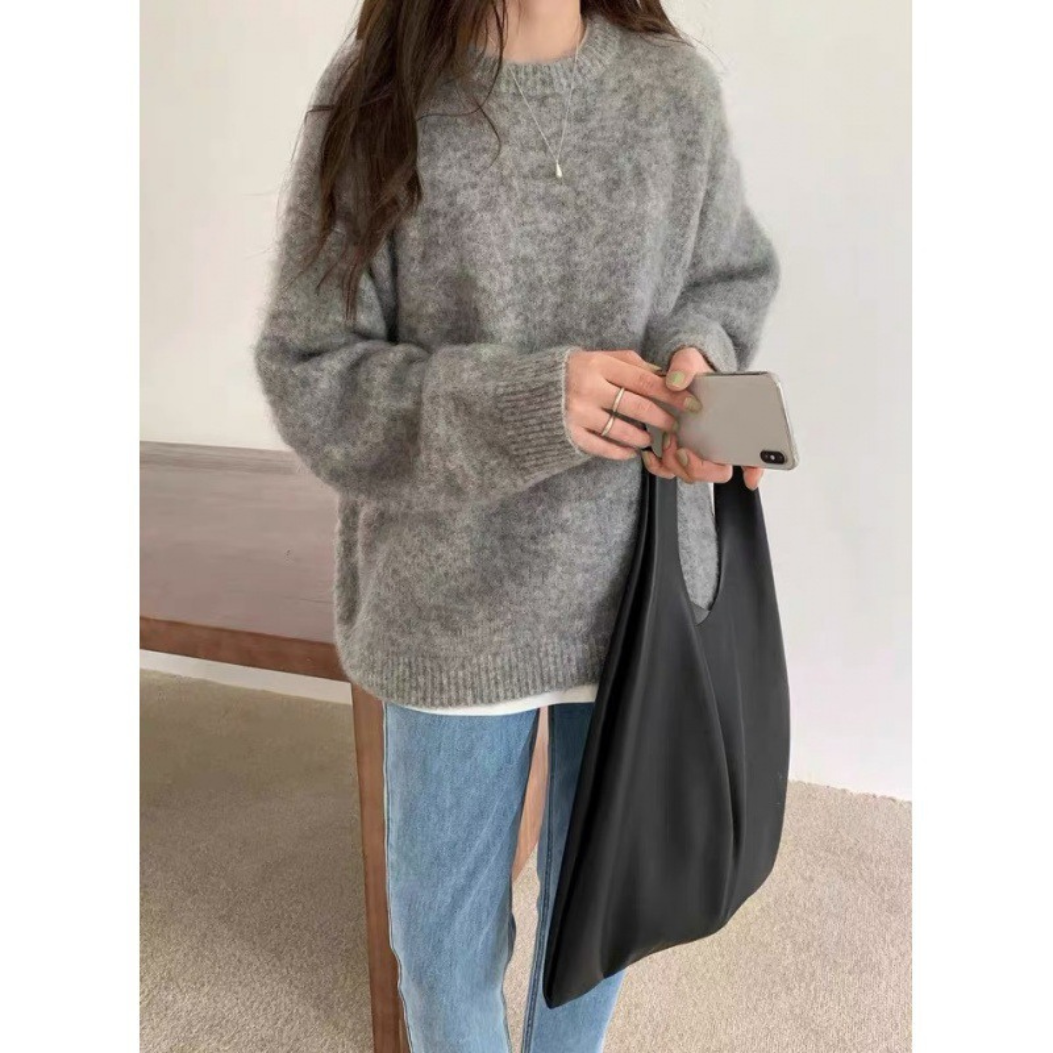 Camille | Cozy Long Sleeve Round Neck Sweater