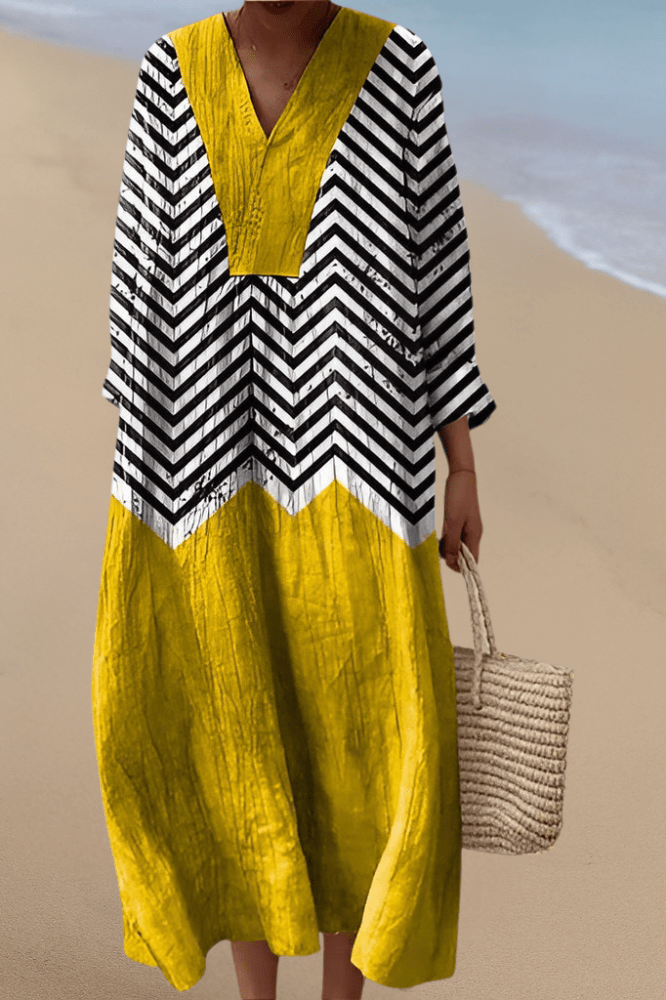 Jada | Zigzag Colorblock Dress