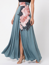 Oletta | Floral Halter Maxi Dress