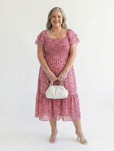 Zephyra | Off-Shoulder Floral Smocked Midi Dress