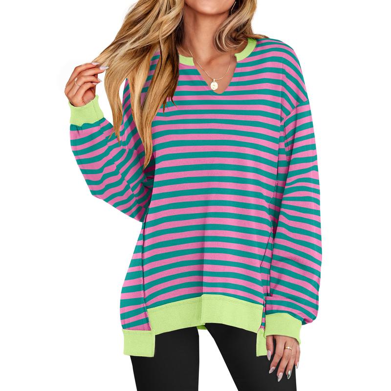 Camille | Oversized V-Neck Lightweight Sweatshirt
