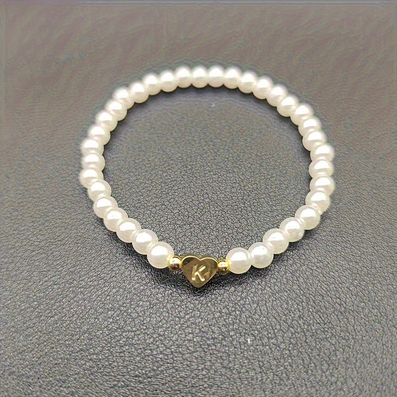 Jocelyn | Initial Heart Charm Bracelet