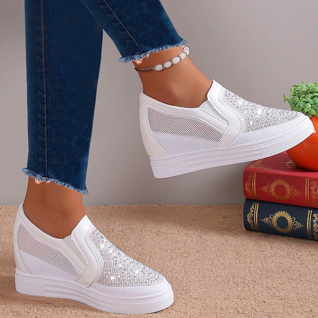 Celeste | Crystal Embellished Sparkle Sneakers