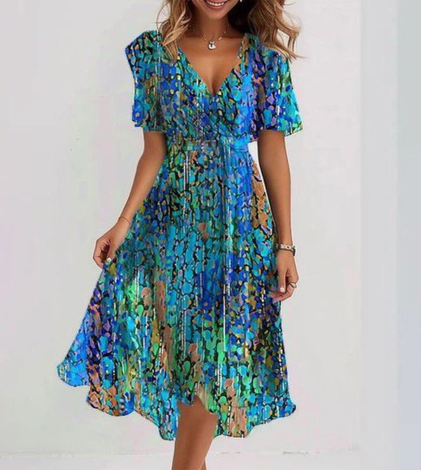 Lakelyn | Breezy Blue Midi Dress