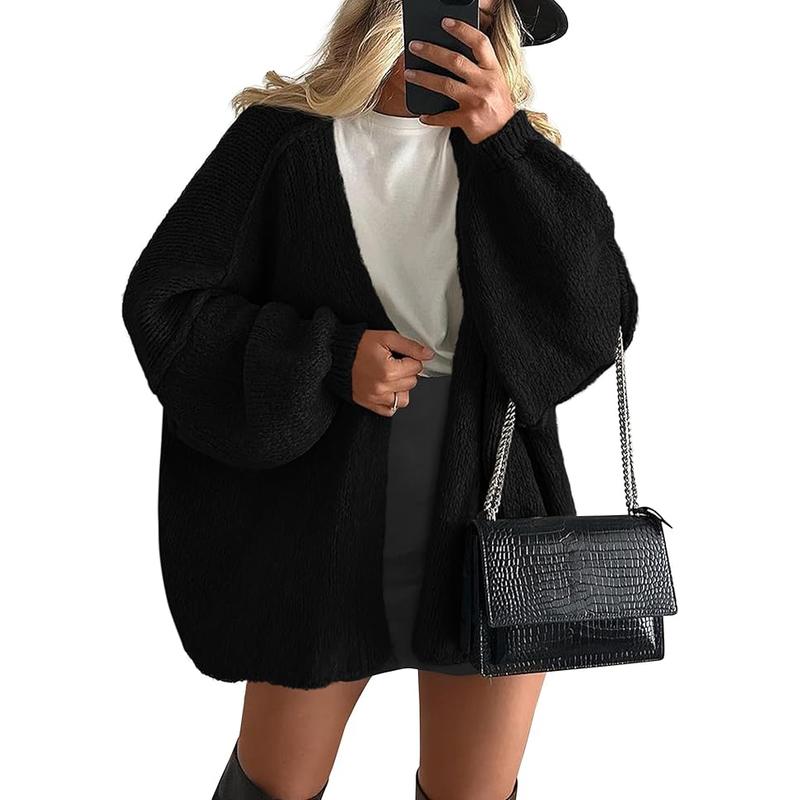 Veronika | Oversized Lantern Sleeve Knit Cardigan