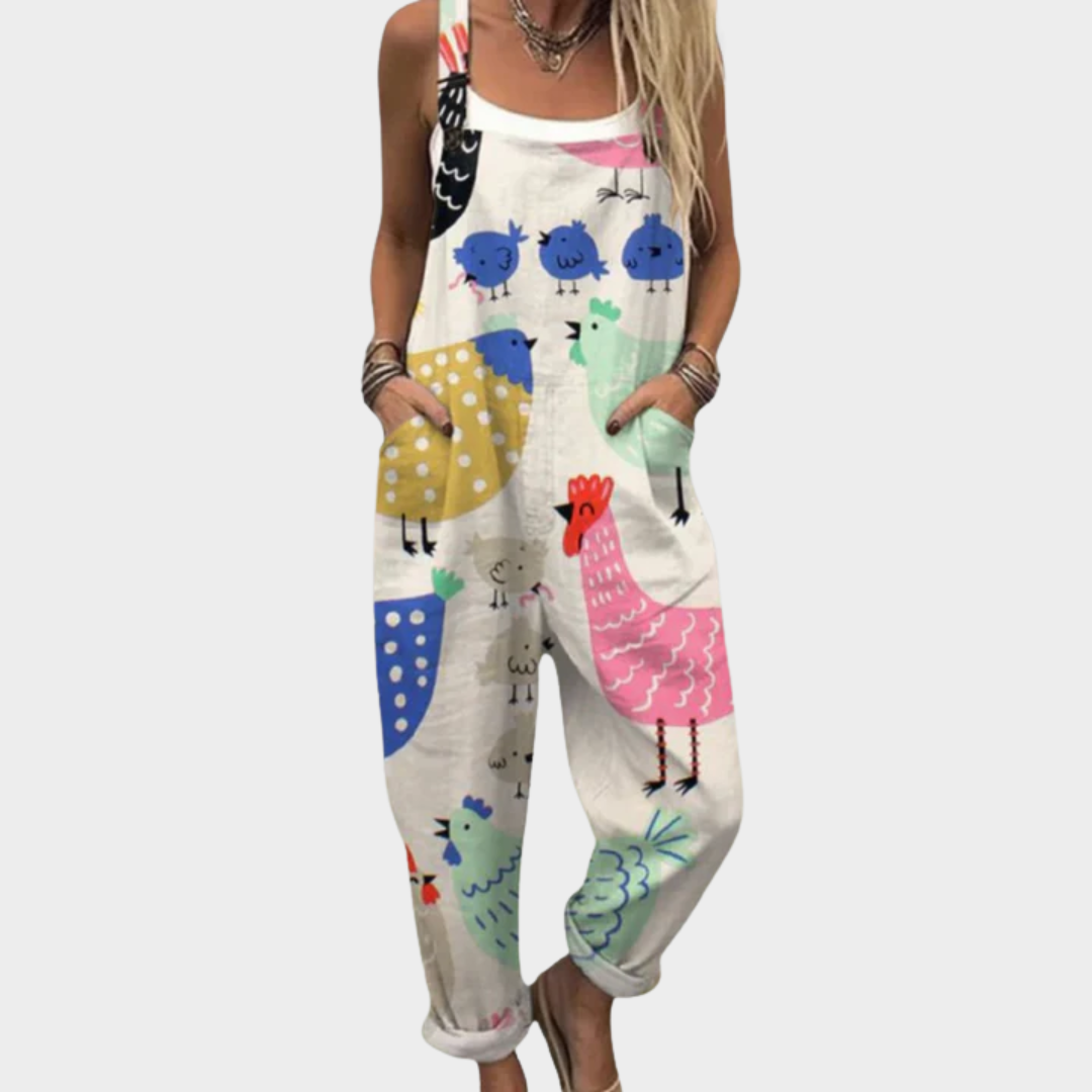 Yuriko | Printed Wide-Leg Jumpsuit