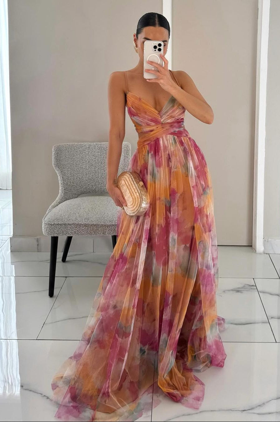 Adara | Elegant Floral Maxi Dress