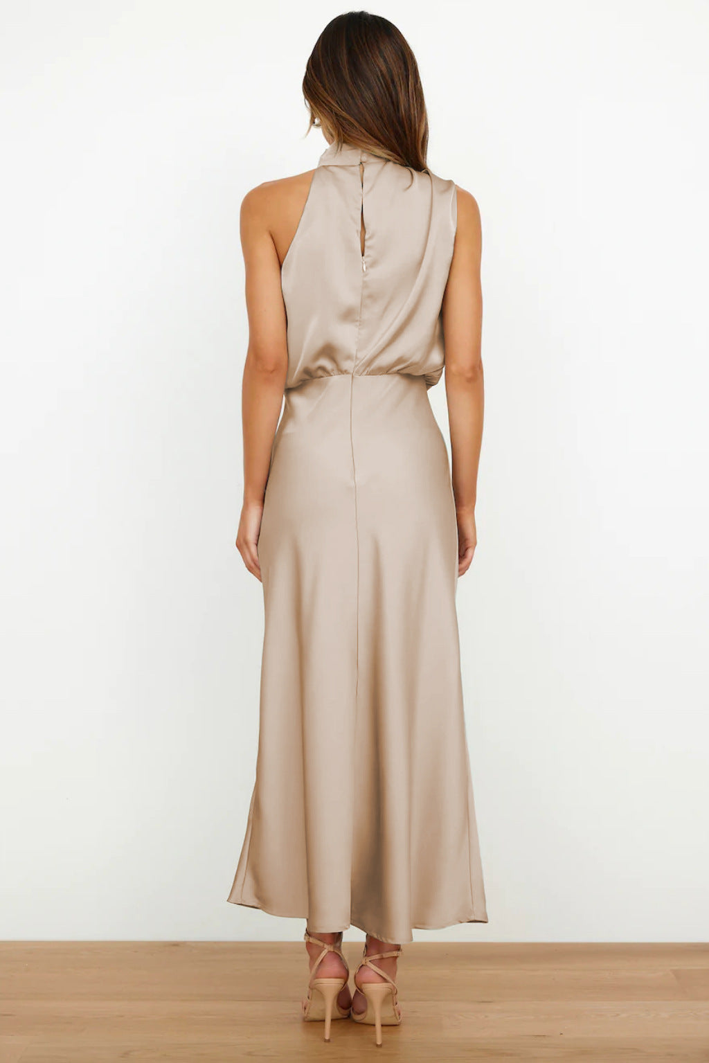 Chelsea | Satin Halter Slip Dress