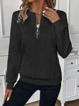 Céleste | Elegant Quarter-Zip Knit Sweater