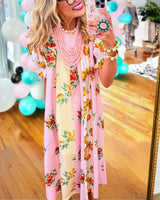 Thisbe | Floral Fruit Patchwork Maxi Dress