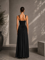 Opal | Asymmetric Square Neck Maxi Dress