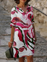 Marina | Airy Summer Dress with Abstract Print