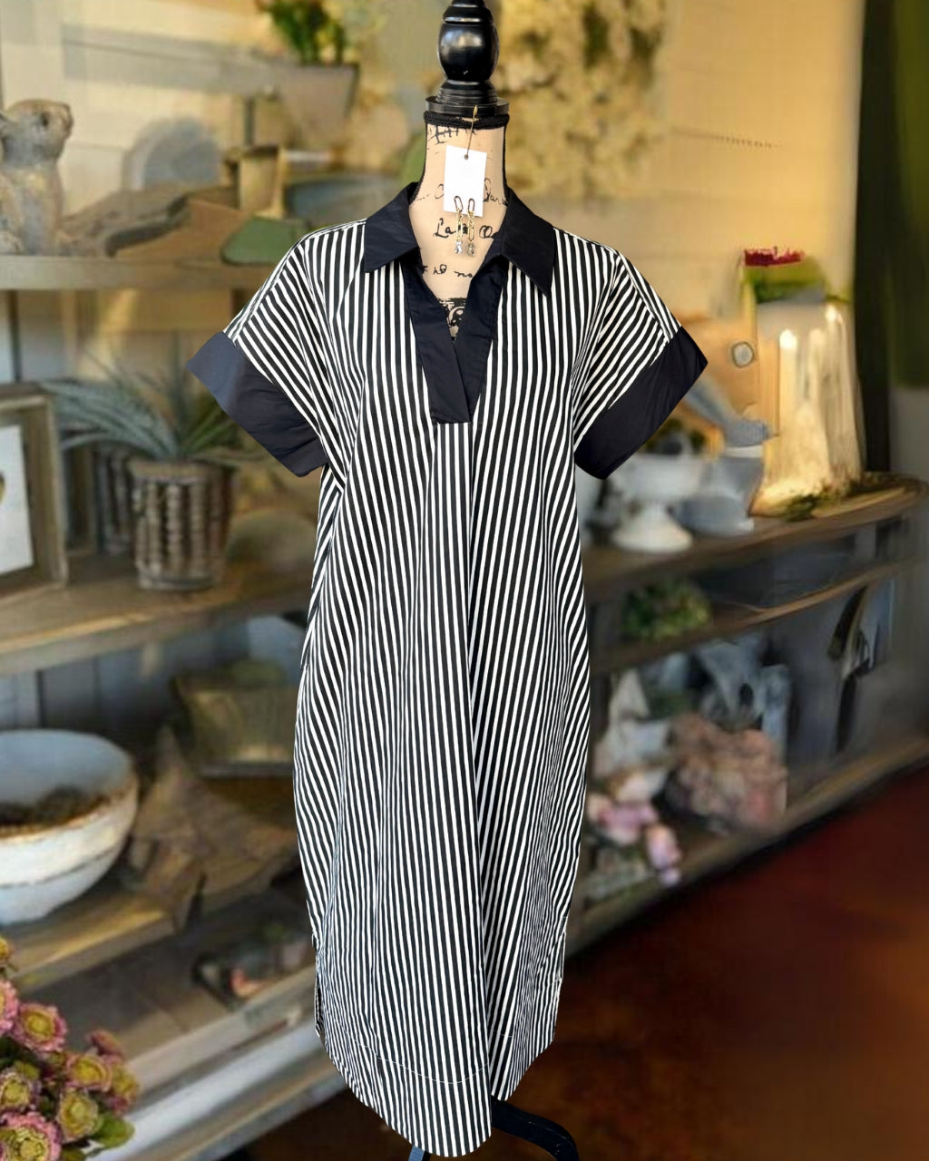 Storm | Striped V-Neck Maxi Dress