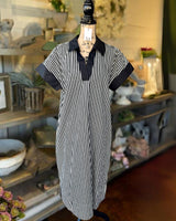Storm | Striped V-Neck Maxi Dress