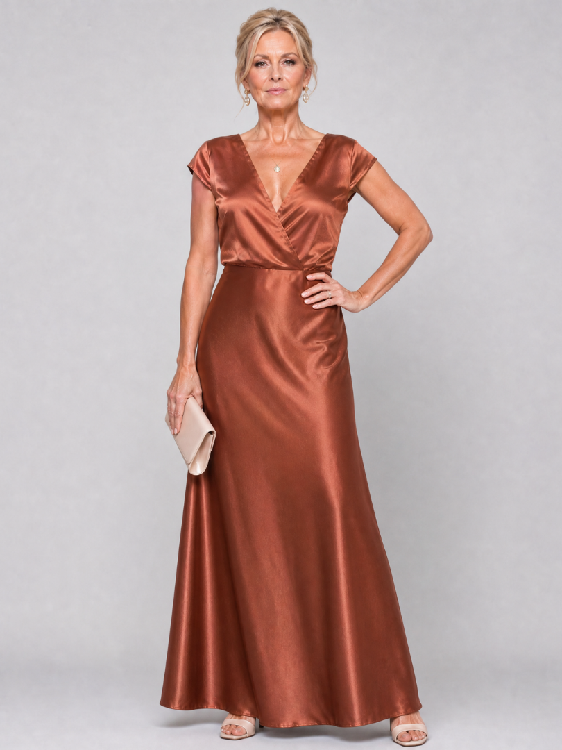 Pansy | Cap Sleeve Wrap Maxi Dress