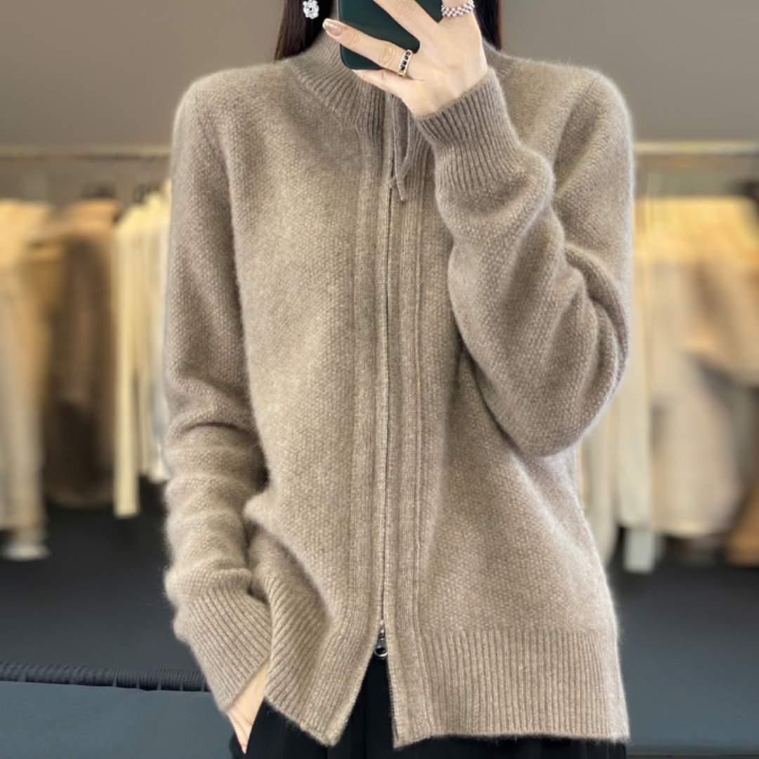 Céleste | Minimalist Zip Knit Sweater