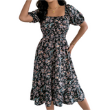 Solène | Square Neck Ruffled Sundress