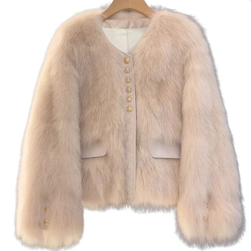 Vivienne | Faux Fur Patchwork Cropped Jacket