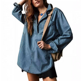 Joss | Tunic Top Chic V-Neck Denim