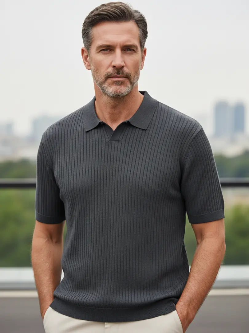 Worth | Ribbed Knit Polo