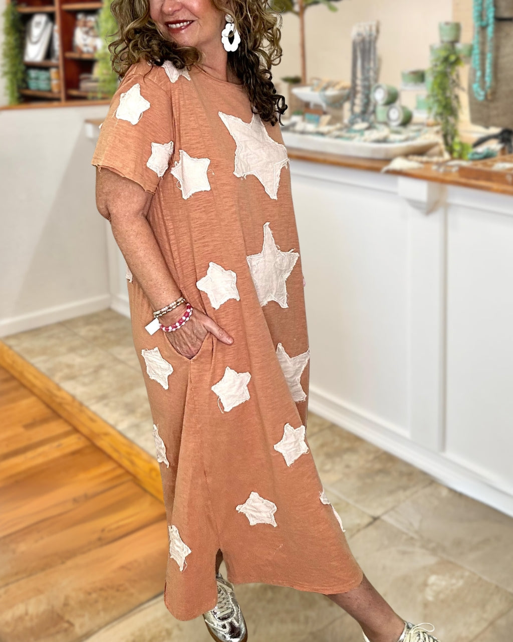 Elissa | Star Patch Washed Maxi Dress