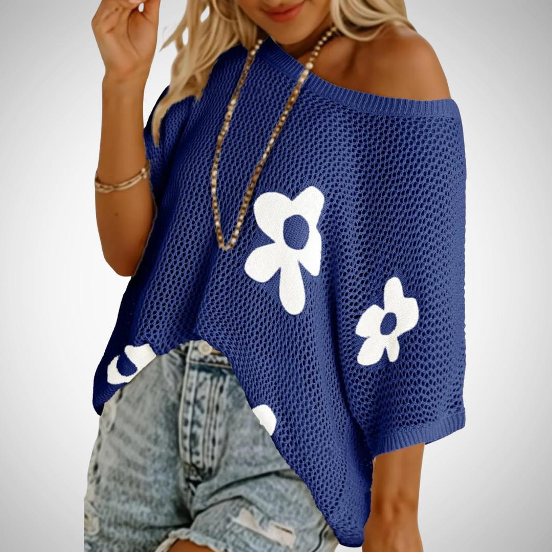 Celeste | Lightweight Crochet Knit Top