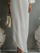 Norene | One-Shoulder Draped Midi Dress