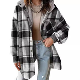 Camille | Relaxed Hooded Plaid Jacket