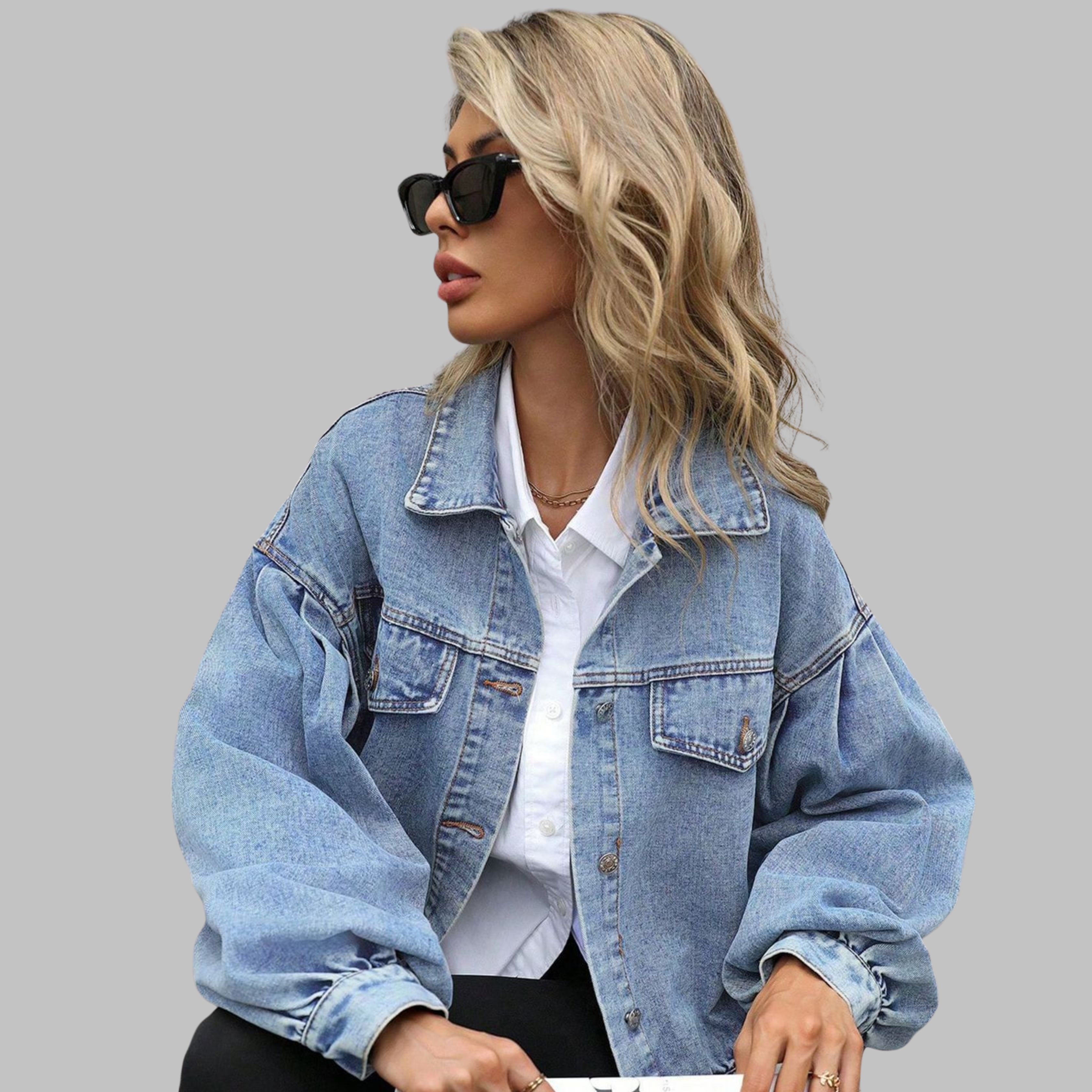 Camille | Long Sleeve Button-Down Jacket