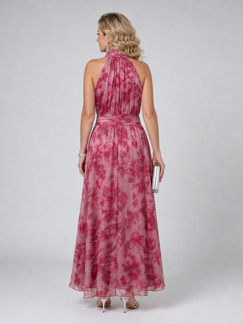 Kelsey | Soft Halter Neck Midi Dress
