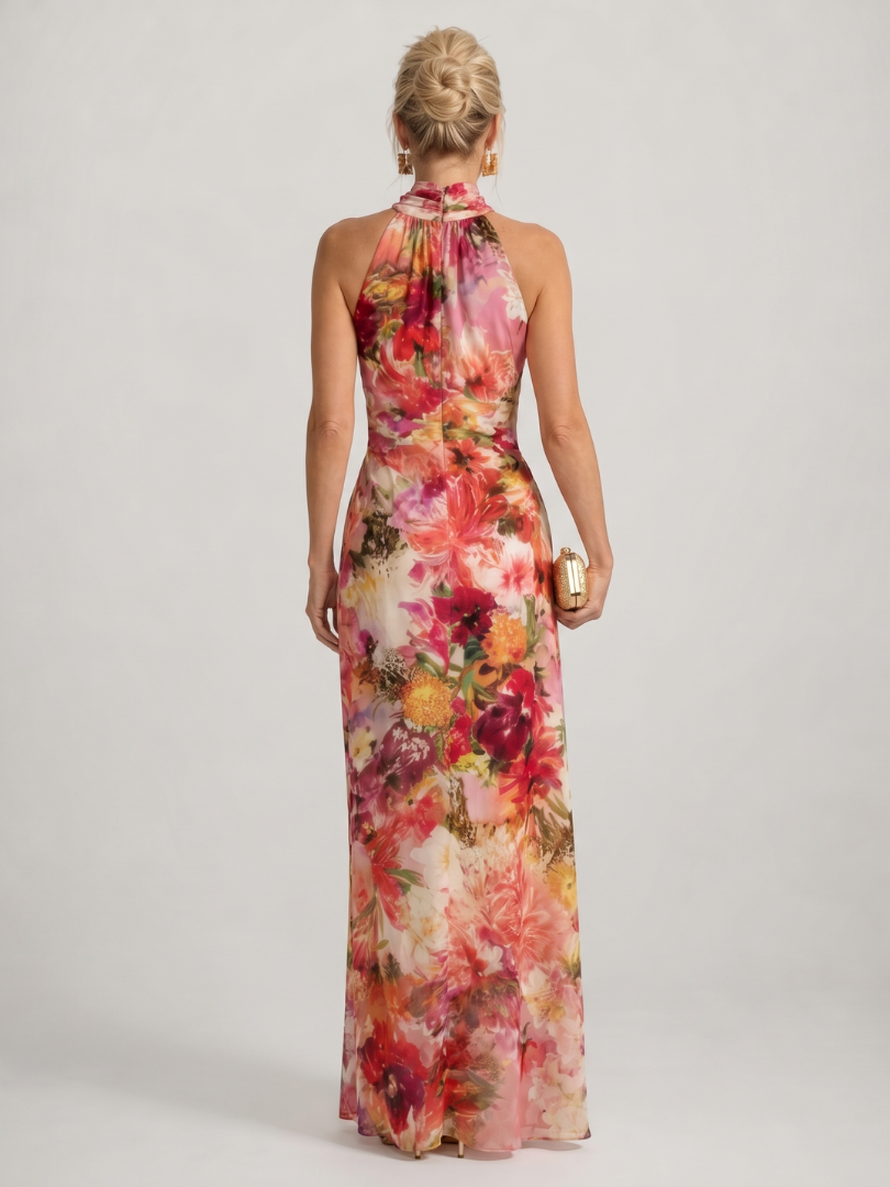 Hassie | Halter Neck Floral Maxi Dress
