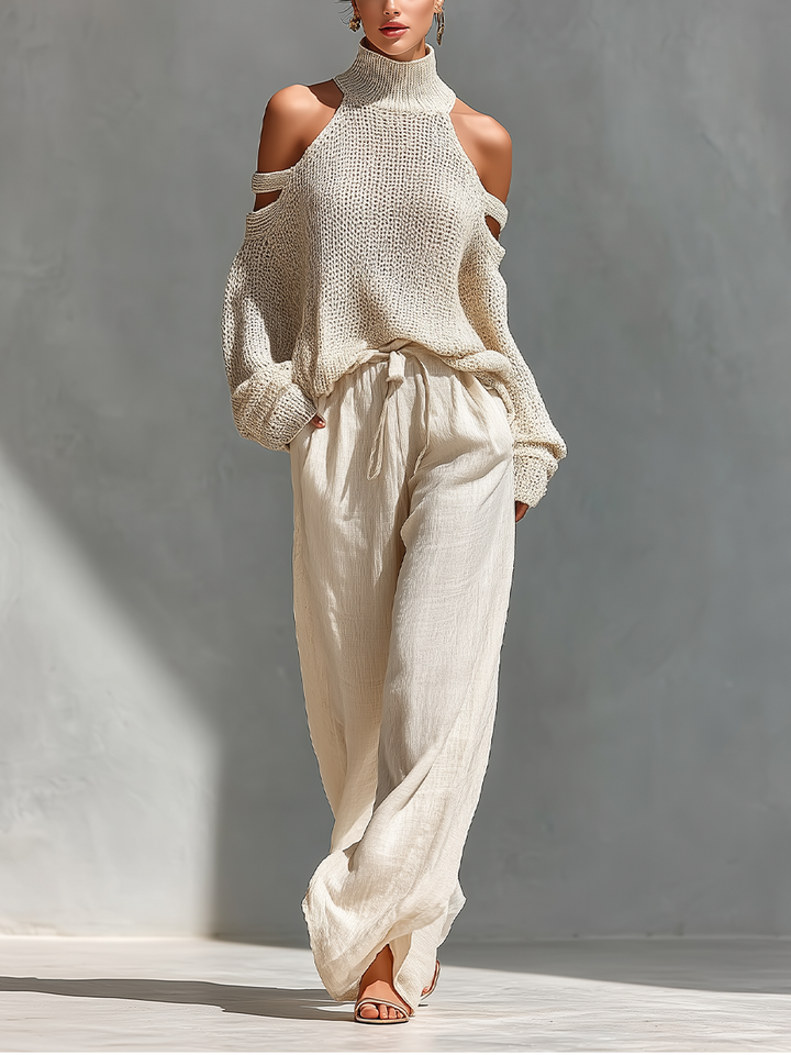 Elizabeth | Knit Top & Flowy Pant Set