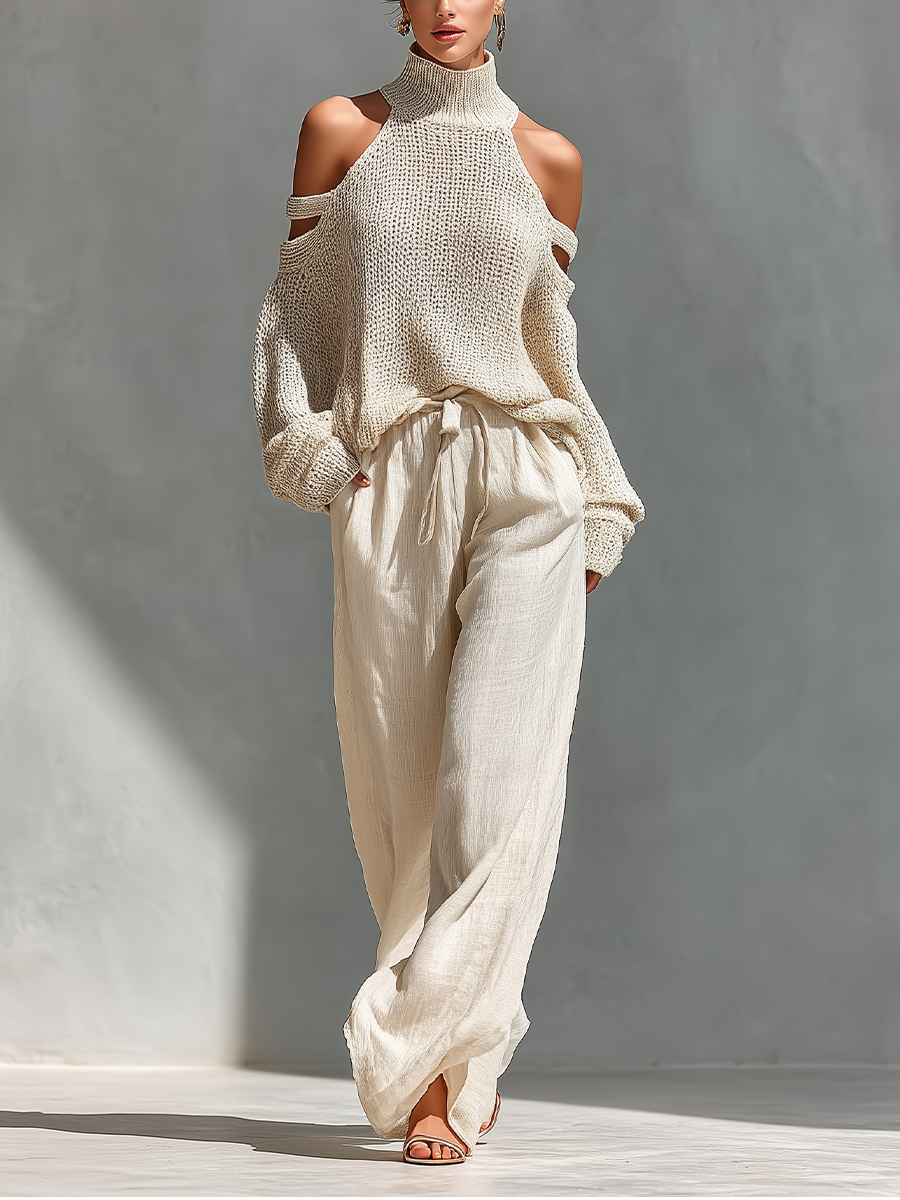 Elizabeth | Knit Top & Flowy Pant Set