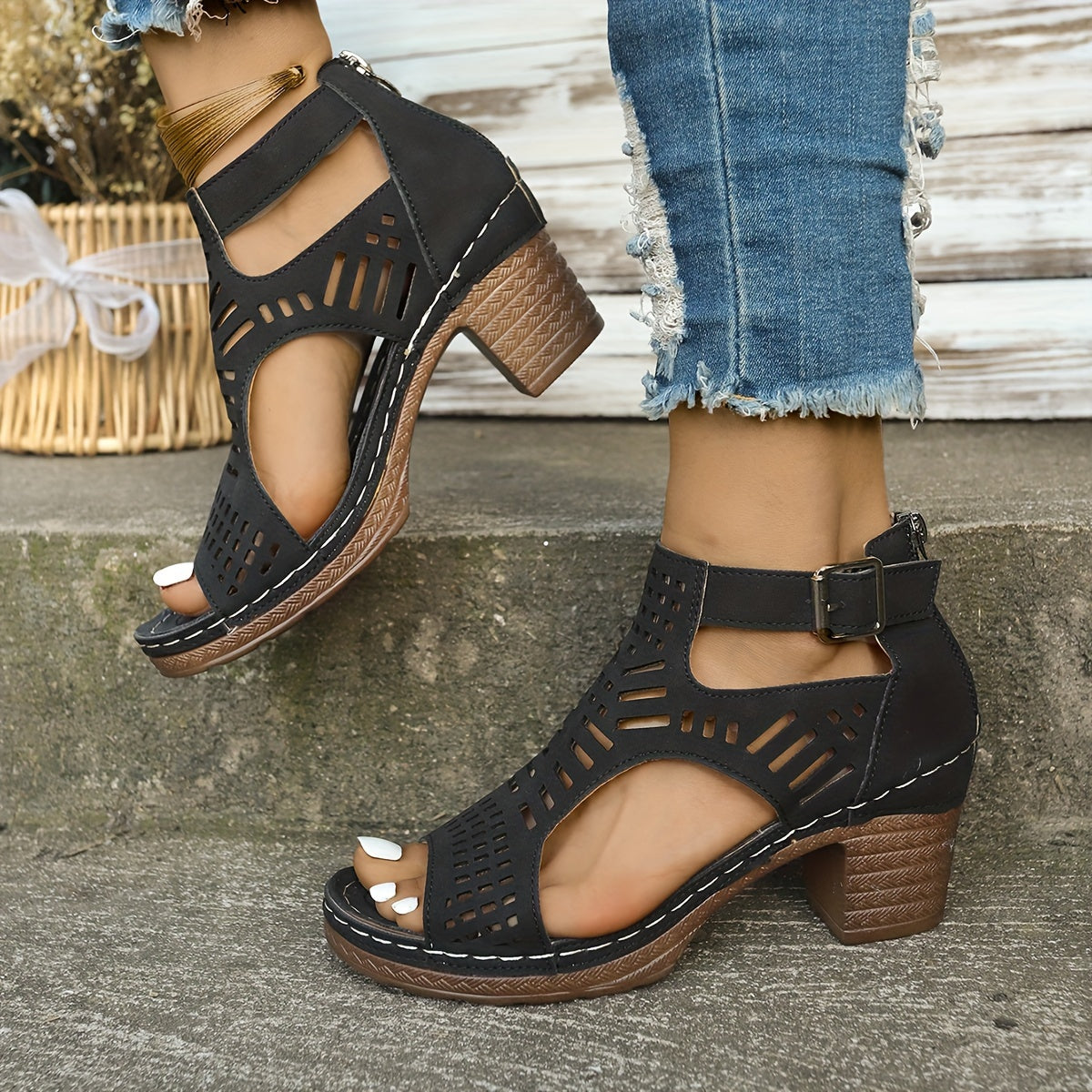 Diana | Ergonomic Block Heel Sandals