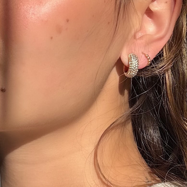 Philippa | Crystal Pavé Hoop Earrings