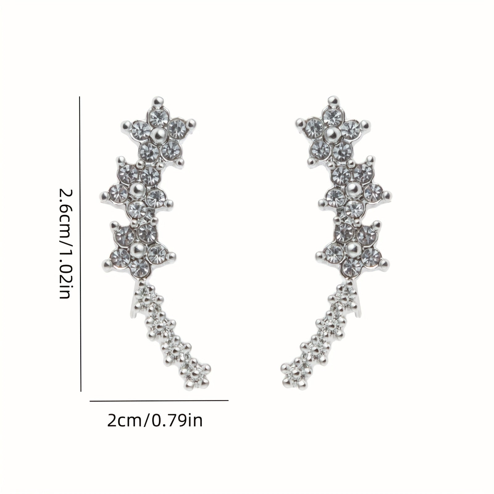 Reagan | Floral Ear Climber Earrings