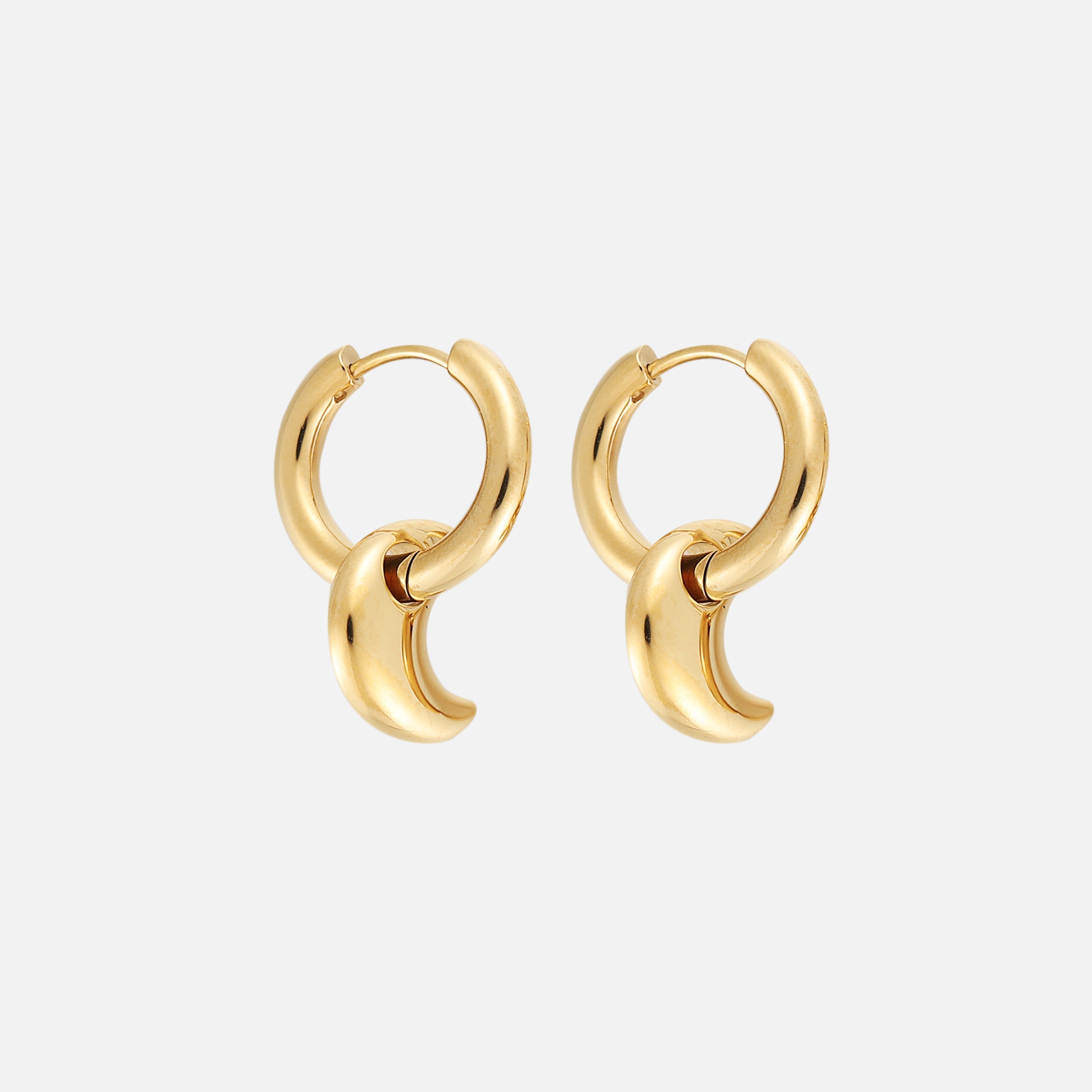 Gisela | Crescent Gold Hoop Earrings