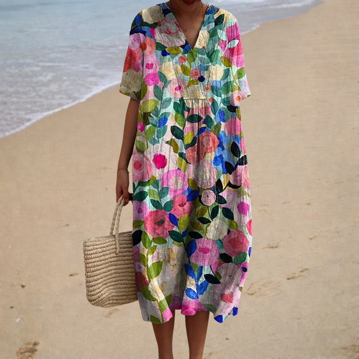 Karyme | Color-Block Artistic Dress