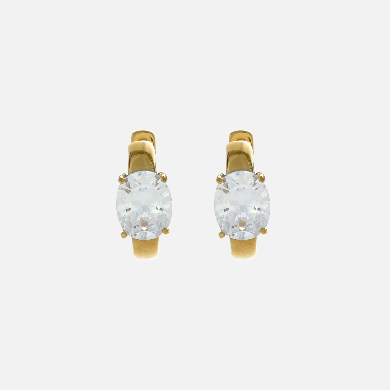 Liesel | Gold-Tone Crystal Hoop Earrings